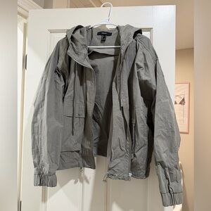 Forever 21 Lightweight Hooded Jacket - Olive Green